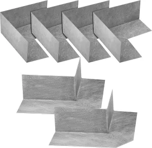 6 Pcs Waterproofing Seal Kit, 4 Inside Waterproofing Membrane and 2 Pcs Outside Corner Polyethylene Shower Corner Seamless Membrane for Bathroom Bathtub Walls and Surrounds