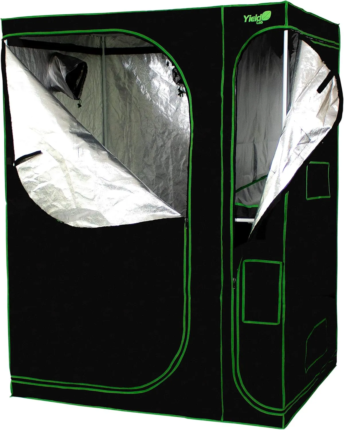 60" x 48" x 80" 2 in 1 Grow Tent Kit with Viewing Windows & Flood Trays – Dual Hydroponic Grow Tents - Smell Proof Grow Tent - for Indoor Growing