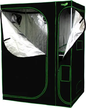 60" x 48" x 80" 2 in 1 Grow Tent Kit with Viewing Windows & Flood Trays – Dual Hydroponic Grow Tents - Smell Proof Grow Tent - for Indoor Growing
