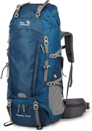 75L Internal Frame Hiking Backpack Mountain Climbing Camping Backpack Travel Daypack with Rain Cover for Men & Women