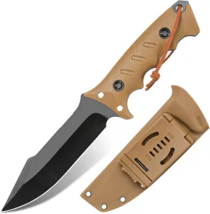 9.84inch Portable Straight Knife, Fixed Blade bushcraft knife, camping knives Made of D2 Steel, Applies to versatile tool for outdoor tasks, Father's Day knife