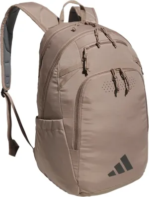 adidas Defender 5 Team Sports Backpack (33L) Durable Large Athletic Gym Laptop Travel Bag, Chalky Brown/Gunmetal, One Size