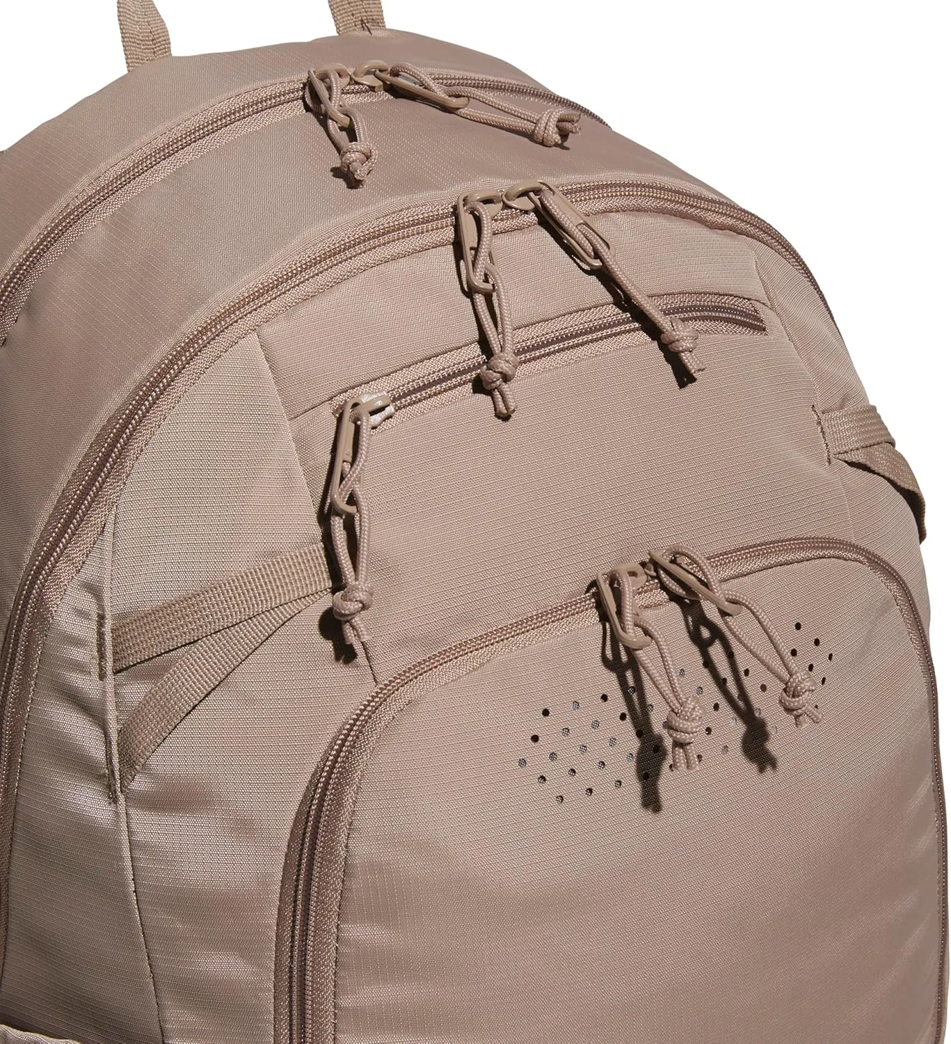 adidas Defender 5 Team Sports Backpack (33L) Durable Large Athletic Gym Laptop Travel Bag, Chalky Brown/Gunmetal, One Size