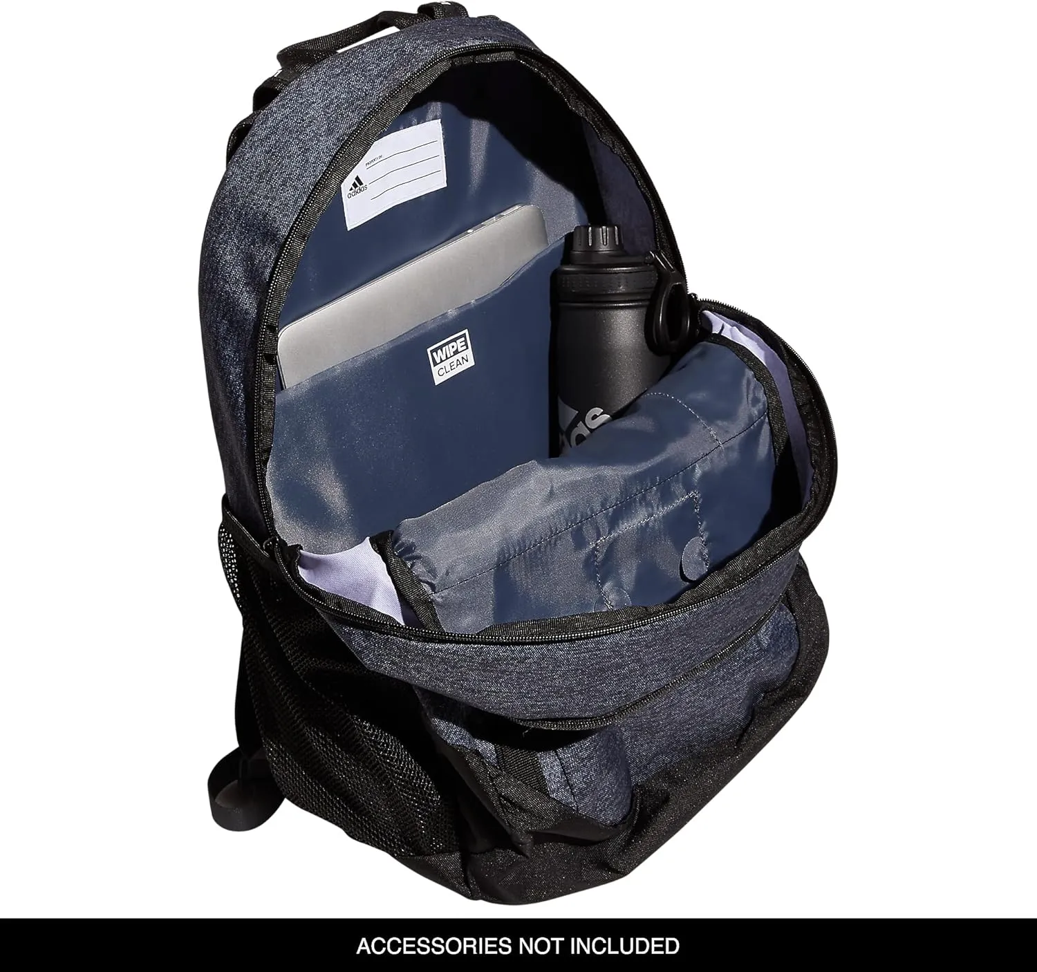 adidas Excel Backpack, Durable Large Athletic Laptop Bag, Jersey Black/Black/White FW21, One Size