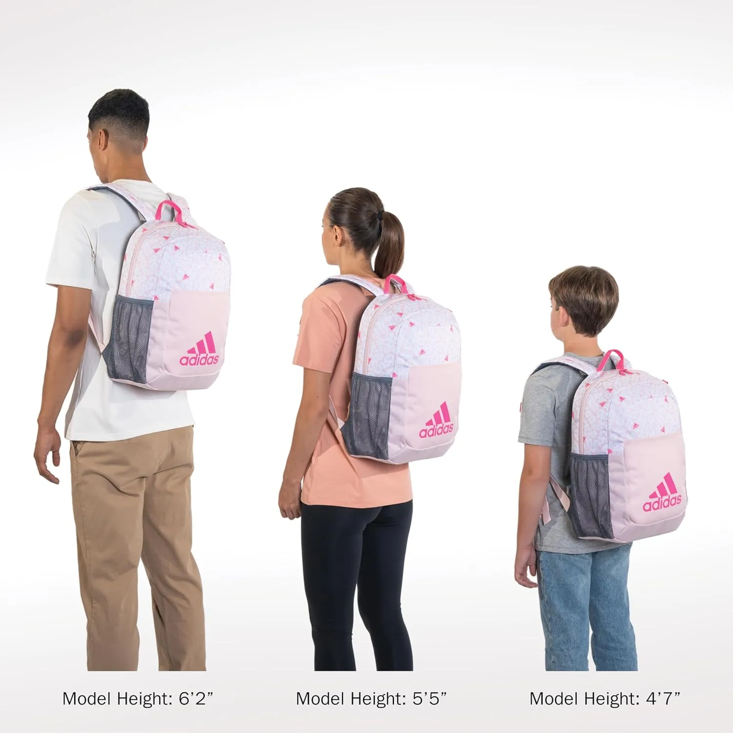 adidas Ready Backpack Discontinued, Stone Wash White/Bliss Pink/Bliss Blue, One Size