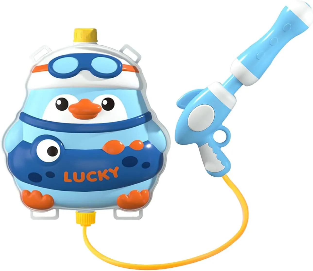 Adorable Penguin Backpack Water Gun - High-Capacity Outdoor Toy for Unlimited Summer Splash Fun (Tiny Blue Duck)