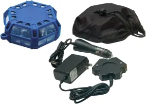 Aervoe 1163 Universal Road Flares Kit, Recharging Kit, Rechargeable, Visible Up to 1 Mile, 7 Flash Patterns, Impact Resistant Rubber Housing, Durable Transport