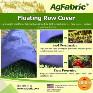 Agfabric RowCover,0.95oz,6'*50',Navy