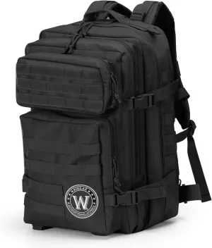 aiGear Tactical Backpack, 45L Letter 'W' Surname Series Military Backpack, 3-Day Bug Out Bag for Men Women Hiking Camping Hunting Quick Recognition Army Daypack