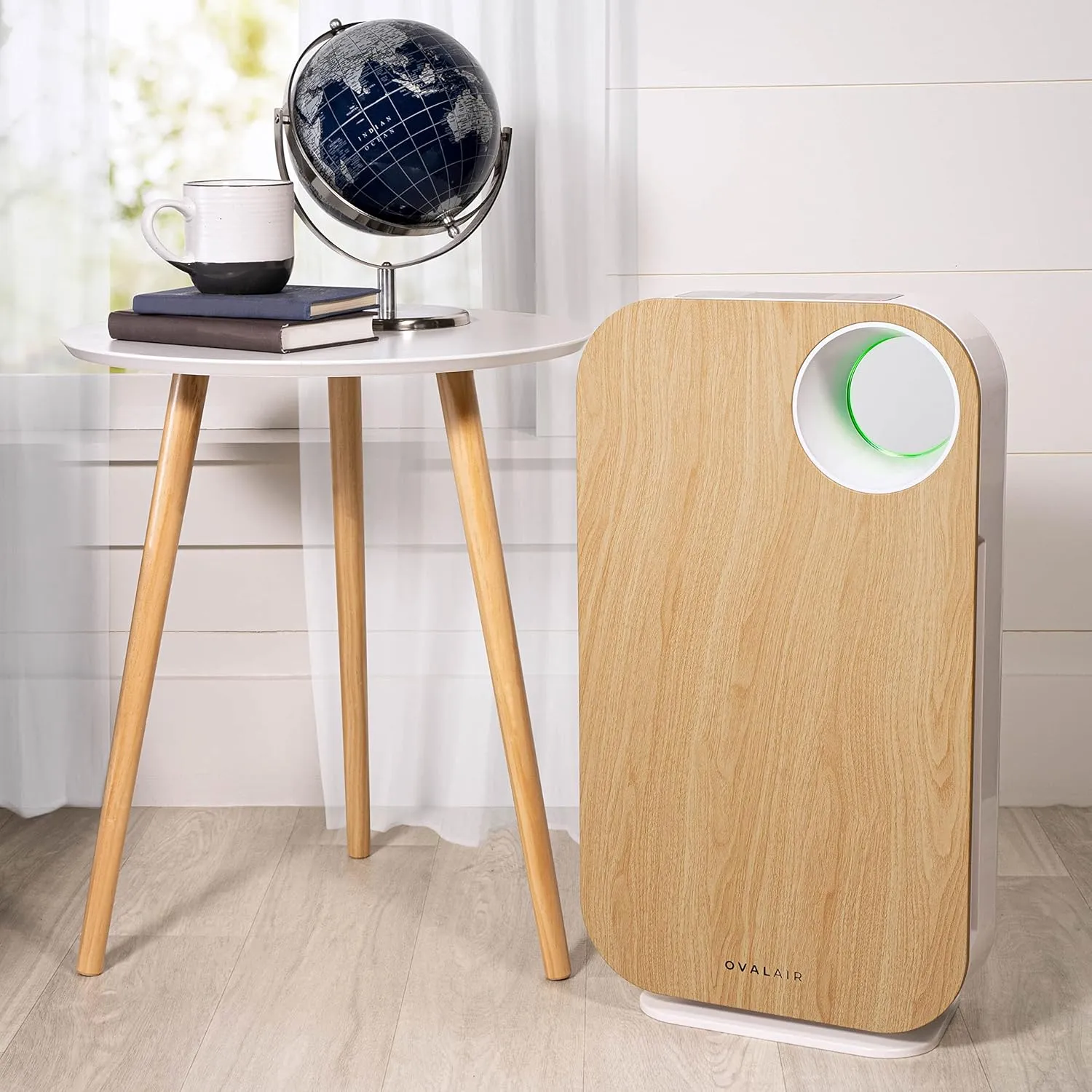 AIR1000C 3-Stage H13 True HEPA 5-in-1 Air Purifier For Allergens,Dust,Pets,Allergies,Odor,Smoke,Pollen, Rooms up to 600 sq. ft., Light Wood 13.8" X 7.5" X 25"
