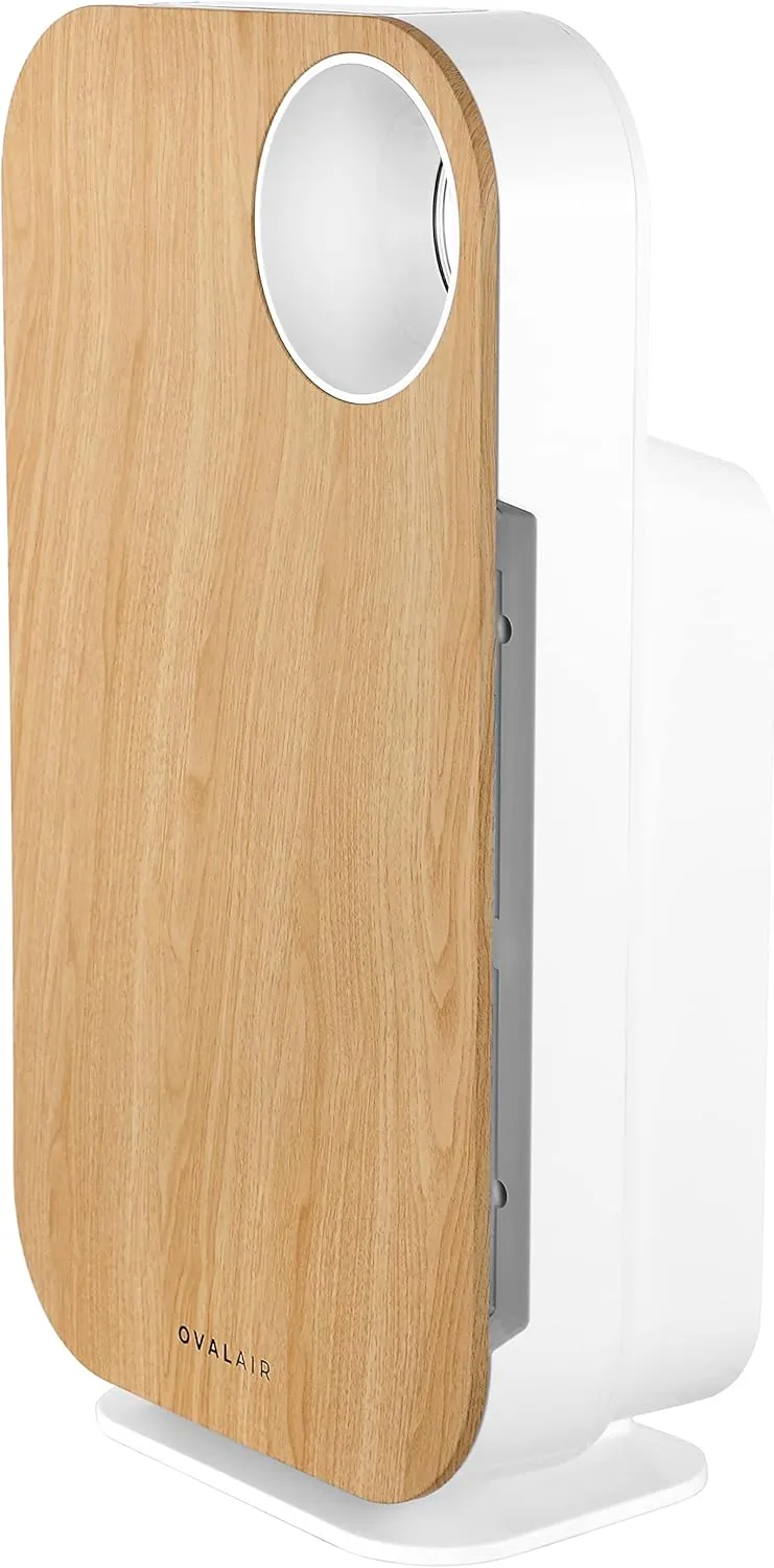 AIR1000C 3-Stage H13 True HEPA 5-in-1 Air Purifier For Allergens,Dust,Pets,Allergies,Odor,Smoke,Pollen, Rooms up to 600 sq. ft., Light Wood 13.8" X 7.5" X 25"