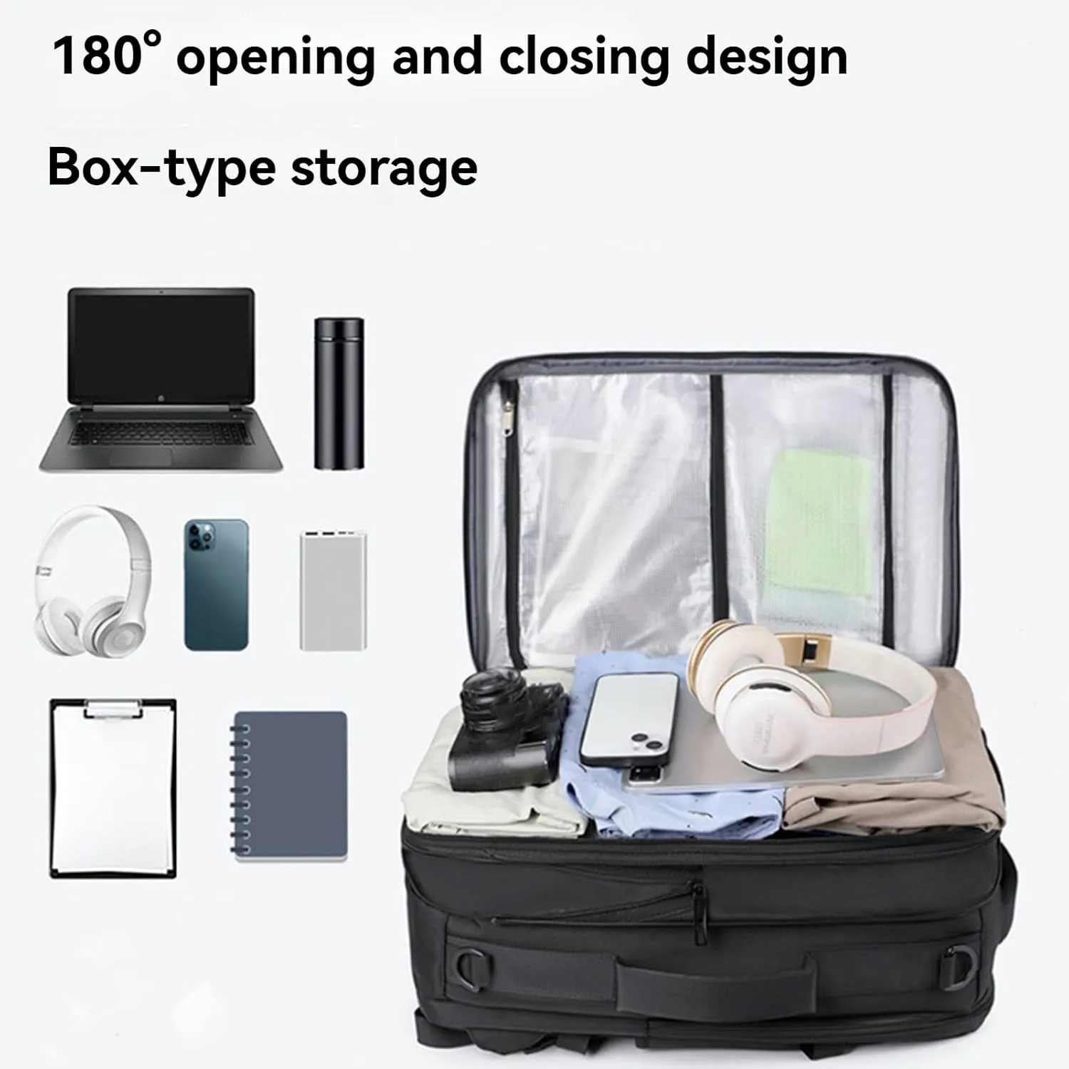 Airback Backpack, Travel Backpack with Vacuum System, Expandable Backpack with Vacuum Compression (Style D,One Size)