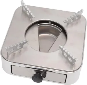 Alcohol Stove, Stainless Steel Portable Spirit Burner Backpacking Stove Burner Structure Camping Stove for Home Hiking, Silver