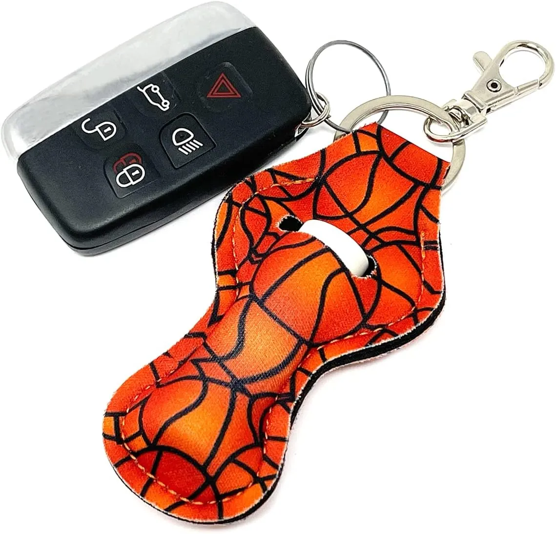 allydrew 10 Pack Chapstick Holder Keychain with 10 Pieces Metal Clasps