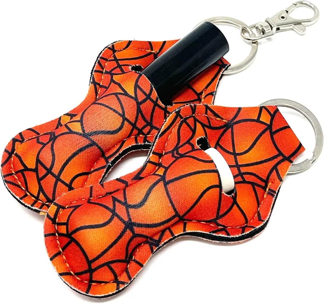 allydrew 10 Pack Chapstick Holder Keychain with 10 Pieces Metal Clasps
