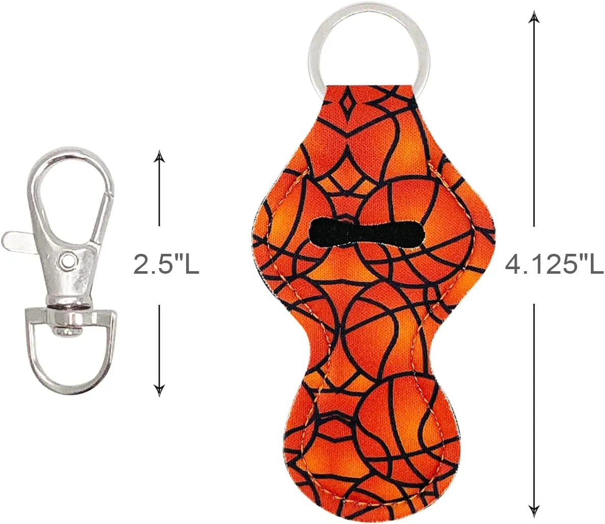 allydrew 10 Pack Chapstick Holder Keychain with 10 Pieces Metal Clasps