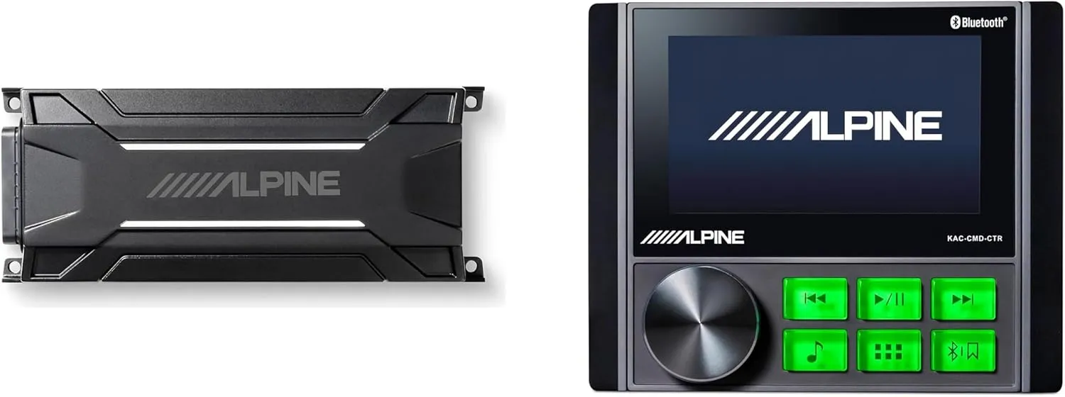 Alpine KAC-CMD-CTR Power Sports/Marine Source & KTA-30FW Amp Bundle
