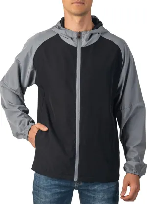 Alpine Swiss Cory Mens Windbreaker Jacket Zip Up Lightweight Softshell Hooded Coat