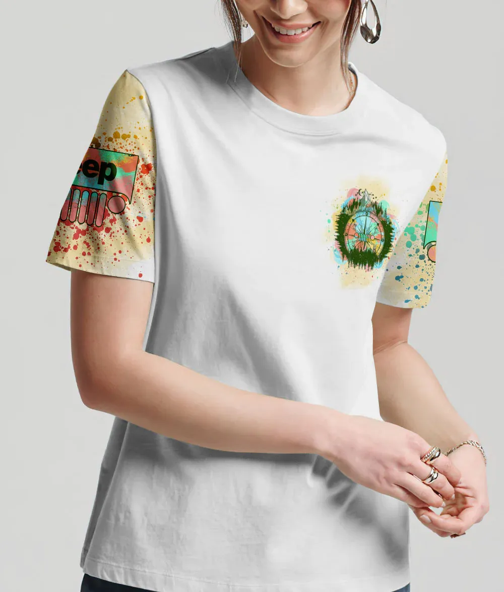 Always Take The Scenic Route Compass Colorful T Shirt