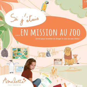 Amulette - Kit Si Je Was en Mission au Zoo - Educational Game for 6 to 10 Years - 50  Accessories to Manage Your Animal Park - Gift Toy for Children Girl Boy Craft Animals - Made in France - MZOO