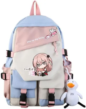 Anime My Dress Up Darling Marin Kitagawa dokidoki Backpack Cosplay Kawaii Backpack With Pendant Duck (4)