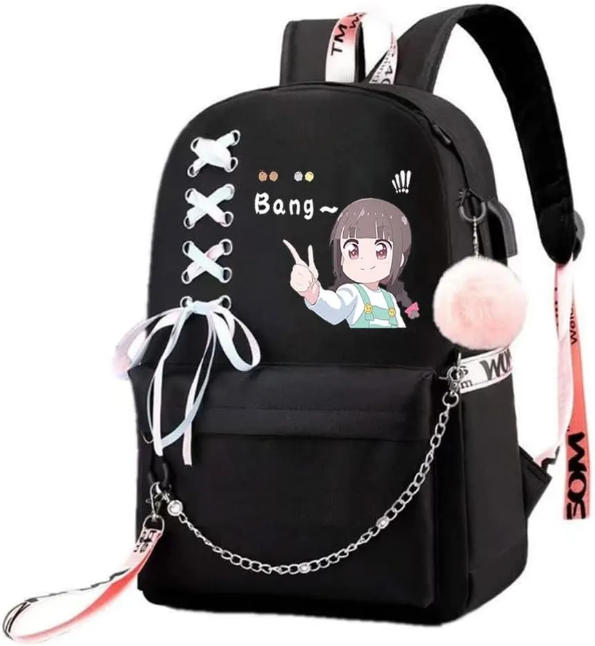 Anime Watashi ni Tenshi ga Maiorita! Backpack Cosplay Mochila Rucksack Ribbon Backpack (7)