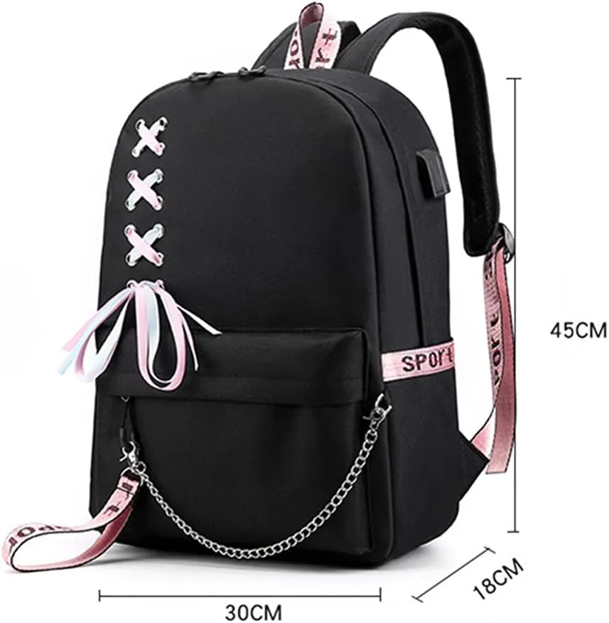 Anime Watashi ni Tenshi ga Maiorita! Backpack Cosplay Mochila Rucksack Ribbon Backpack (7)
