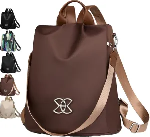 Anti-Theft Large Capacity Backpack, Women Large Capacity Travel Backpack, Leisure Shoulder Bag, For all Occasions (Brown)