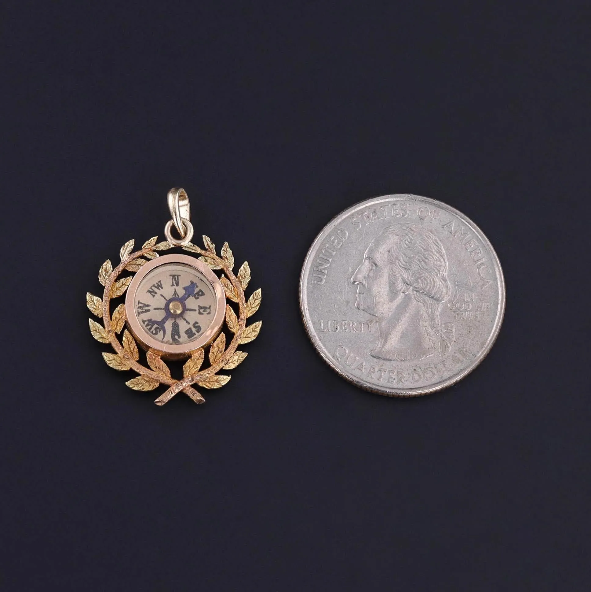 Antique Compass Pendant of 15ct Gold