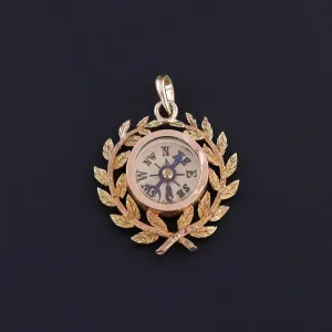Antique Compass Pendant of 15ct Gold