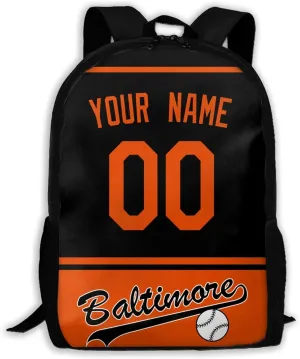 ANTKING Baltimore Backpack High capacity Custom Any Name and Any Number Gifts for Kids Men Fans