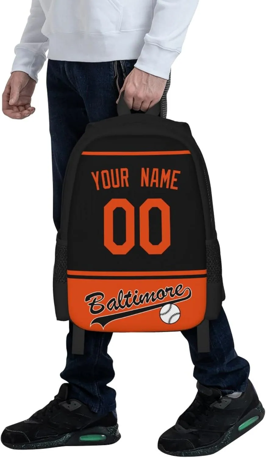 ANTKING Baltimore Backpack High capacity Custom Any Name and Any Number Gifts for Kids Men Fans