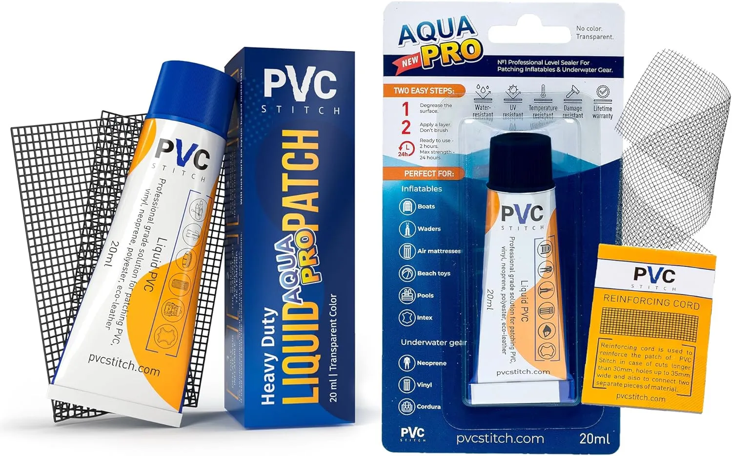 Aqua Pro Liquid Sealant Waterproof kit for Vinyl inflatables & Underwater Gear, Field Repair Adhesive for Outdoor Gear, wetsuites, Waders, Tents & tarps