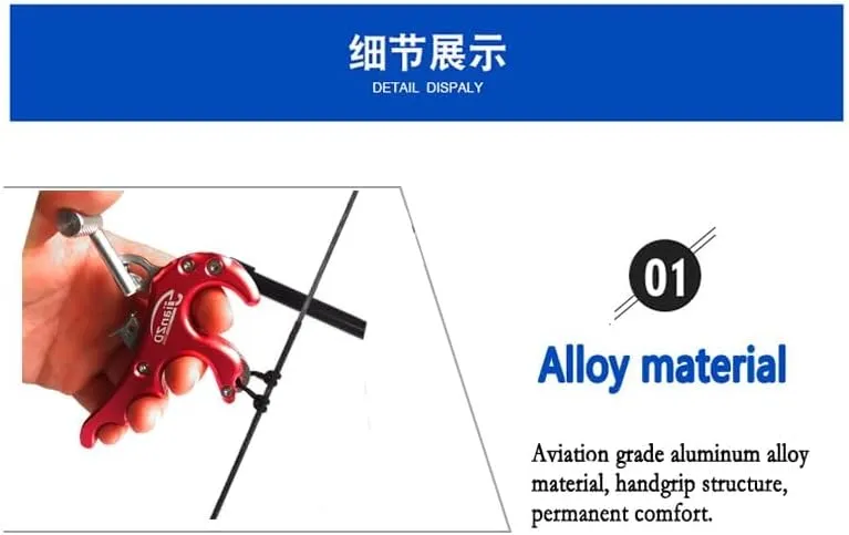 Archery Release 3/4 Fingers 360° Rotatable Aluminum Alloy Thumb Release for Compound Bow