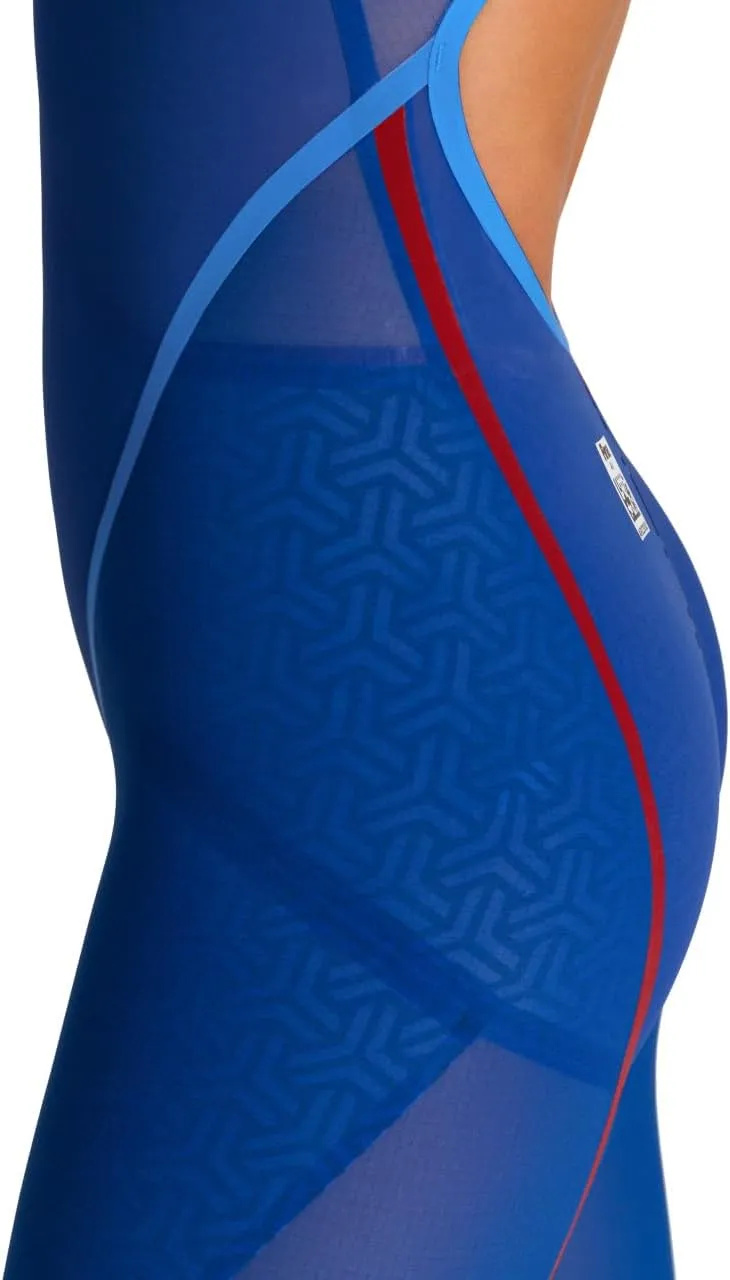 Arena Women's Powerskin Carbon Glide Full Body Short Leg Open Back Swimsuit for Competitive Racing, Practice Kneeskin