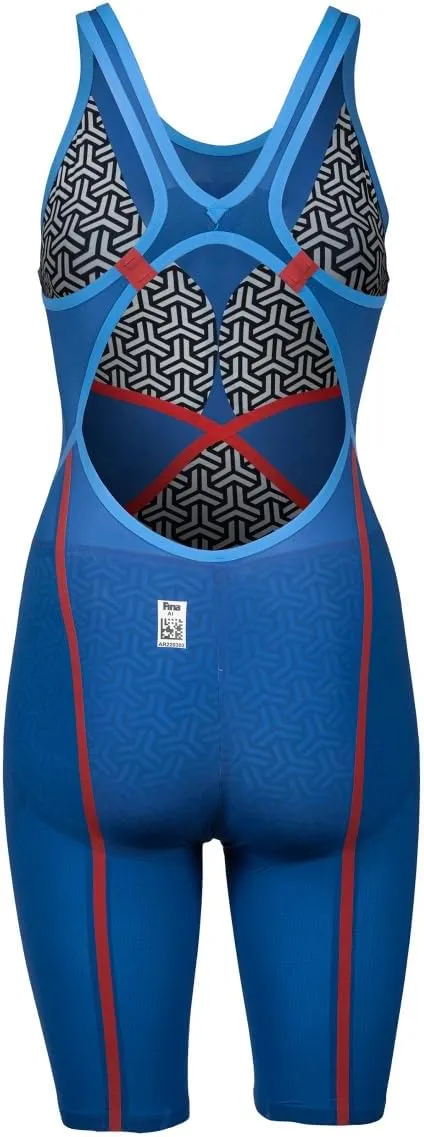 Arena Women's Powerskin Carbon Glide Full Body Short Leg Open Back Swimsuit for Competitive Racing, Practice Kneeskin