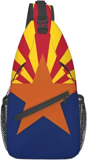 Arizona Flag Pattern Outdoor Hiking Backpack > Suitable For Men And Women Riding Strong And Sturdy High Storage Capacity Daily Travel