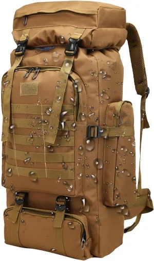 Assault Pack - 80l Outdoor Hiking Backpack Men, Waterproof Men Hunting Backpacks | Large Outdoor Backpack Men, Large Trekking Assault Rucksack Pack for Outdoor Activities Mountaineering, Trekking