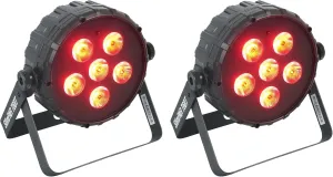 Audiosavings Bundle: Chauvet DJ SLIMPAR T6 BT RGB LED DMX Wash Par Up-Light w/Bluetooth (2 Items)