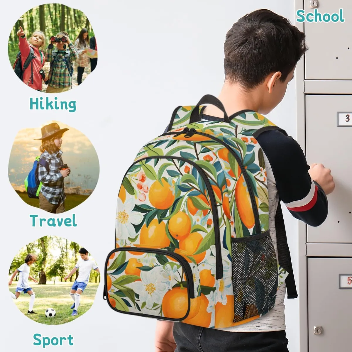 Autumn Farm Pumpkin Carry on Travel Backpack for Women Men Water resistant Lightweight Rucksack Backpack for Weekender Casual Work Hiking Thanksgiving Autumn