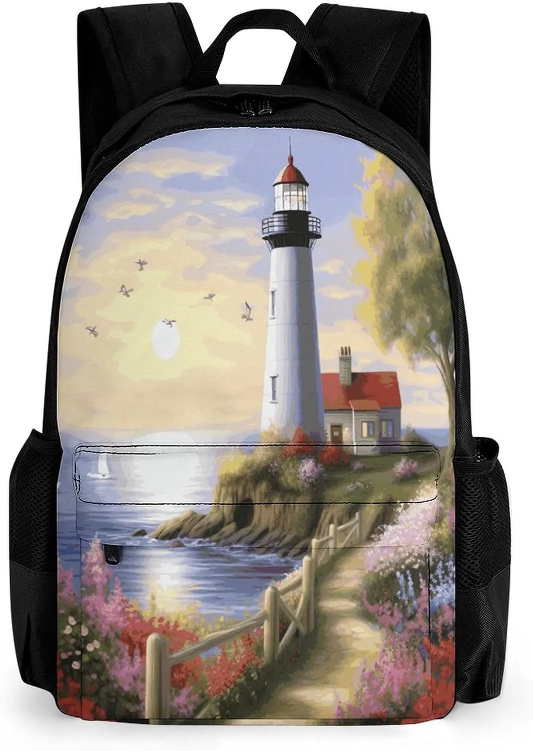 Backpack with Pocket Backpacks Lighthouse Diamond Painting Printed Travel Backpack Lightweight Outdoor Travel Gym Events Bag