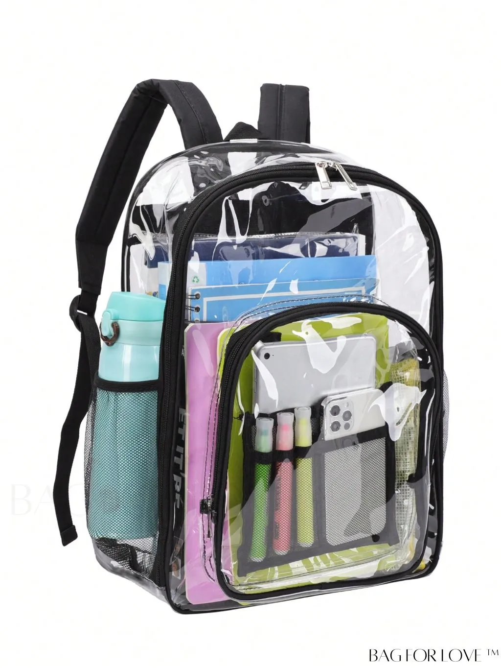 BagForLove - Oversized Waterproof PVC Backpack for Summer Travel, Transparent and Stylish