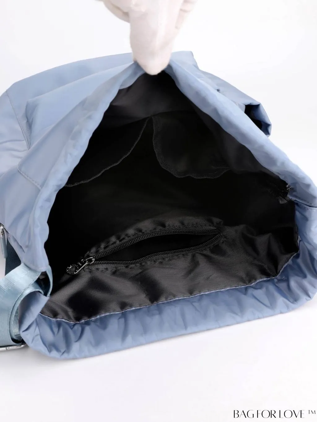 BagForLove - Waterproof Drawstring Backpack with Minimalist Multi-Pocket Design and Decorative Patch