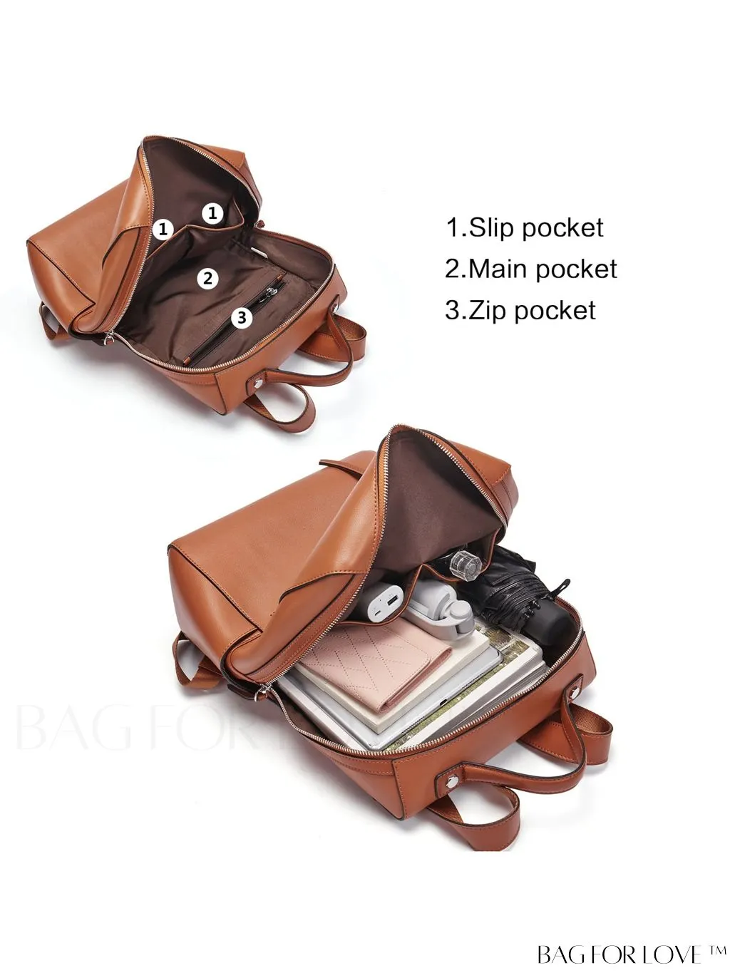 BagForLove - Womens Genuine Leather Small Fashion Backpack by BOSTANTEN â Stylish and Functional