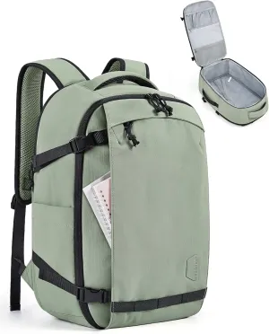 BAGSMART Travel Backpack for Women, 30L Travel Backpack Carry On Flight Approved, TSA Approved Personal Item Travel Bag, Water Resistant Weekender Bag Luggage Daypack, Pistachio