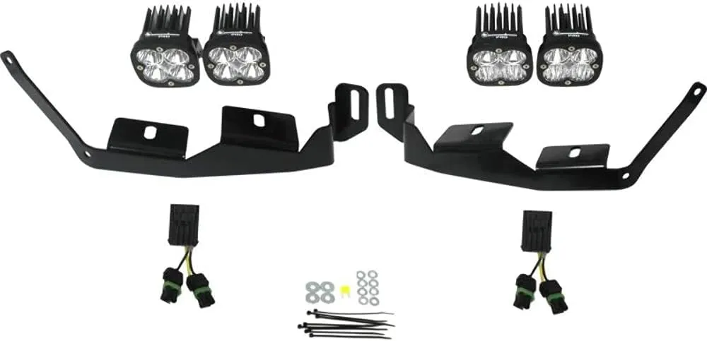 Baja Designs Squadron Pro LED Headlight Kit for Polaris RZR RS1, XP1000, XP Turbo-S UTV (Multi-Pattern Lens; Clear)