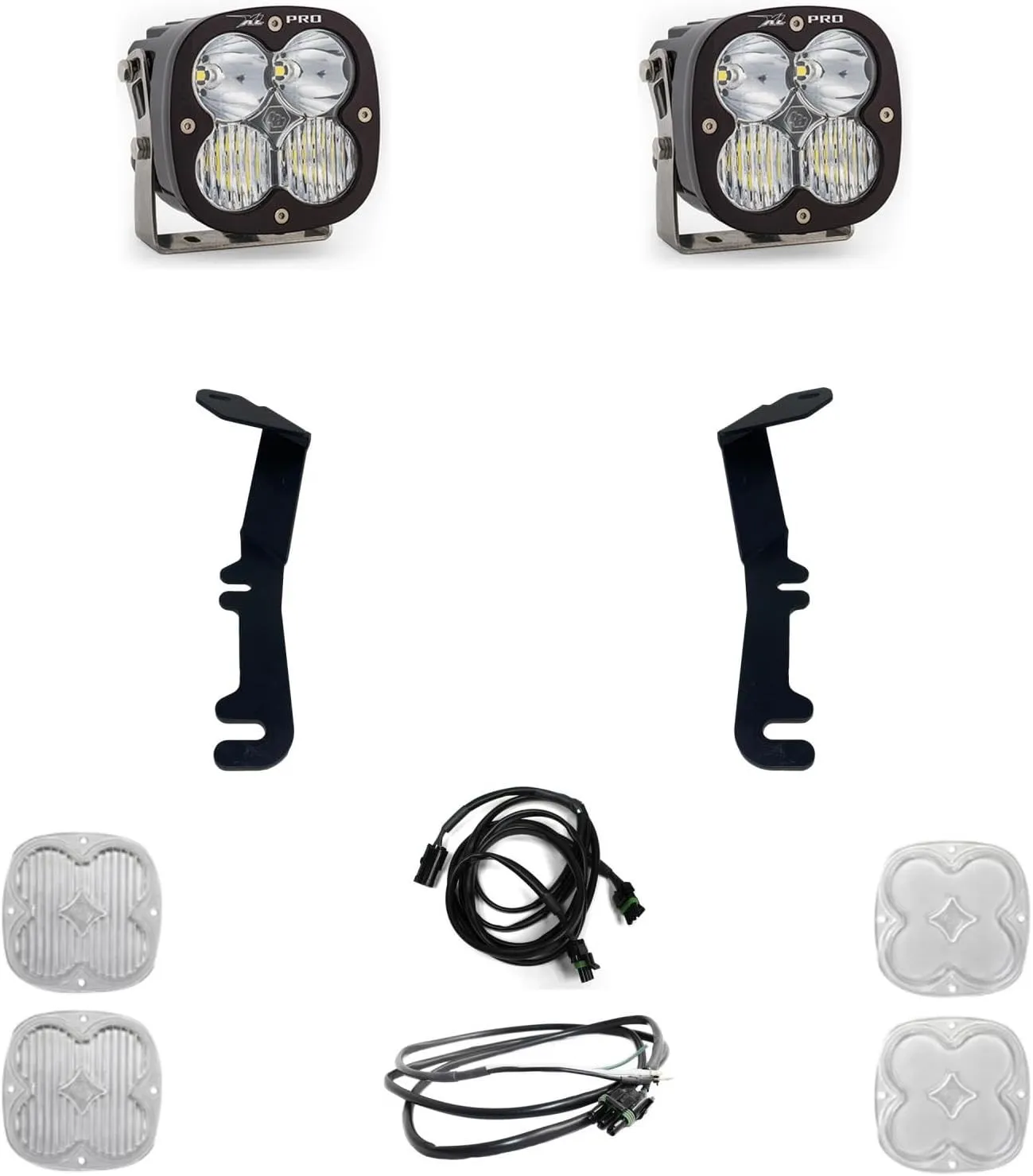Baja Designs XL Pro LED A-Pillar Light Kit for Dodge RAM 1500 Rebel 2019-22, 1500 TRX 2021-23 Truck (Driving/Combo; Clear)