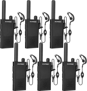 Baofeng T26 Walkie Talkies Long Range, Rechargeable Li-ion Battery 16 FRS Channel Two Way Radios with Earpieces for Adults, Handheld Mini Compact Walky Talky with Type-C Charging