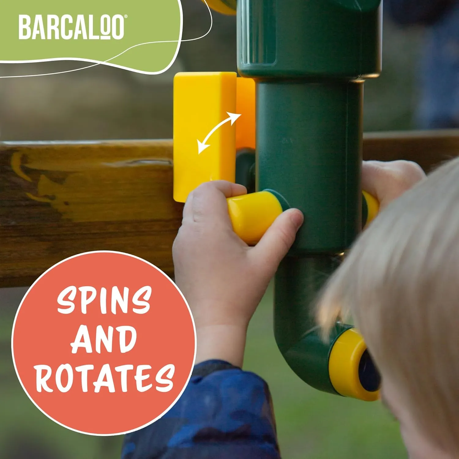 Barcaloo Playground Equipment Play Periscope for Kids, Toddlers - Green Periscope Playset Attachment, Monocular Swing Set Accessory for Outdoor Playhouse, Backyard