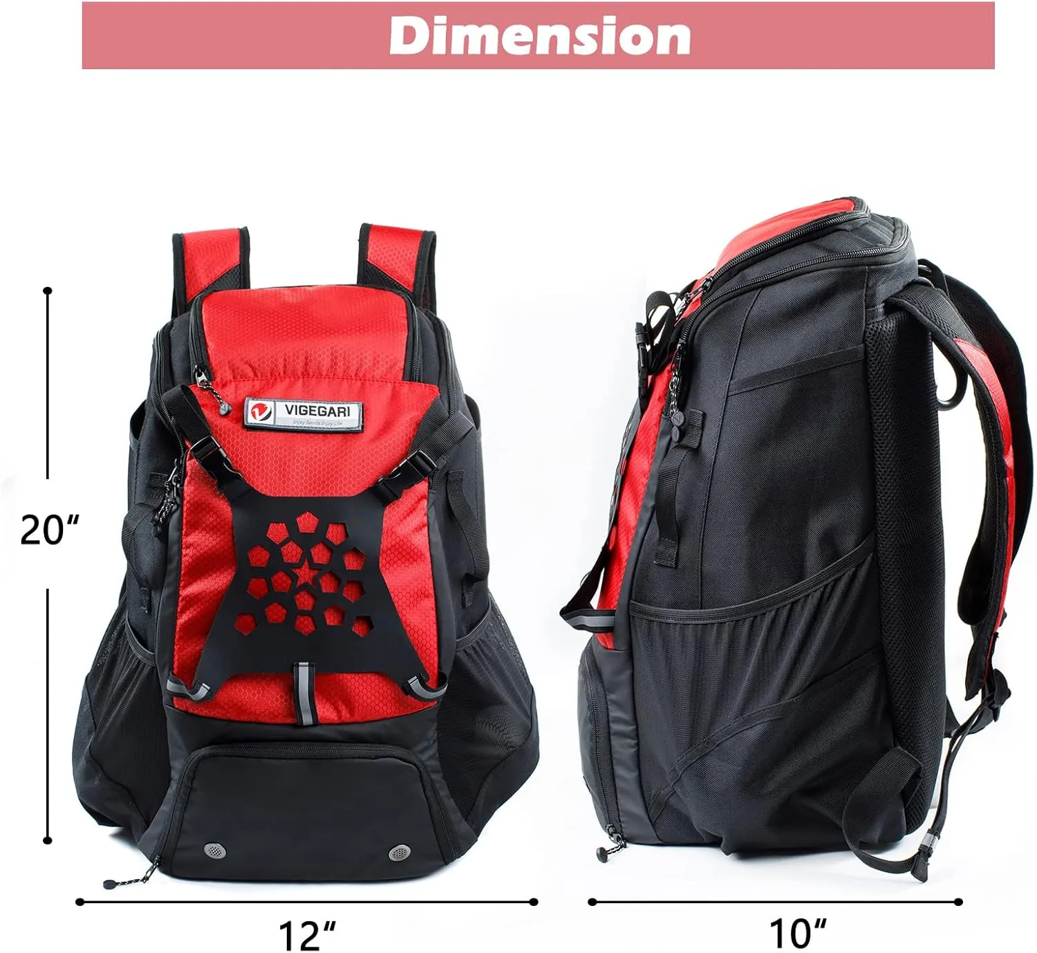 Baseball Backpack for Youth, Boys, Adults - Bat and Softball Equipment Bag With Glove Holder, Helmet, Shoes Compartment - T-Ball Accessories and Baseball Gifts